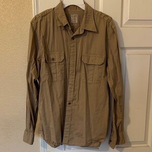 Men's J Crew Tan Button-Up shirt